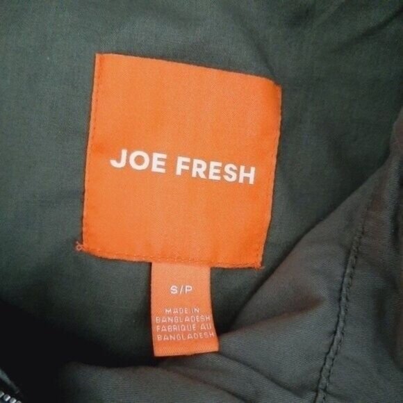 JOE FRESH Canvas Jacket Utility Sleeves Olive Green Sz S - Picture 12 of 13